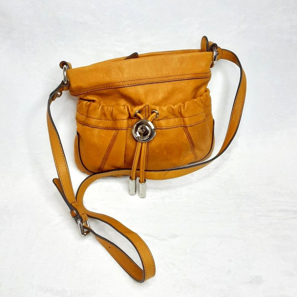 B MAKOWSKY Genuine Vachetta Leather Crossbody